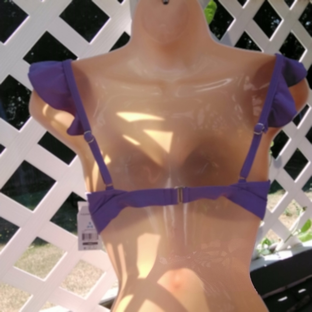 Time And Tru Women's Ruffle Swim Top Sz: S (4-6) - Picture 3 of 5